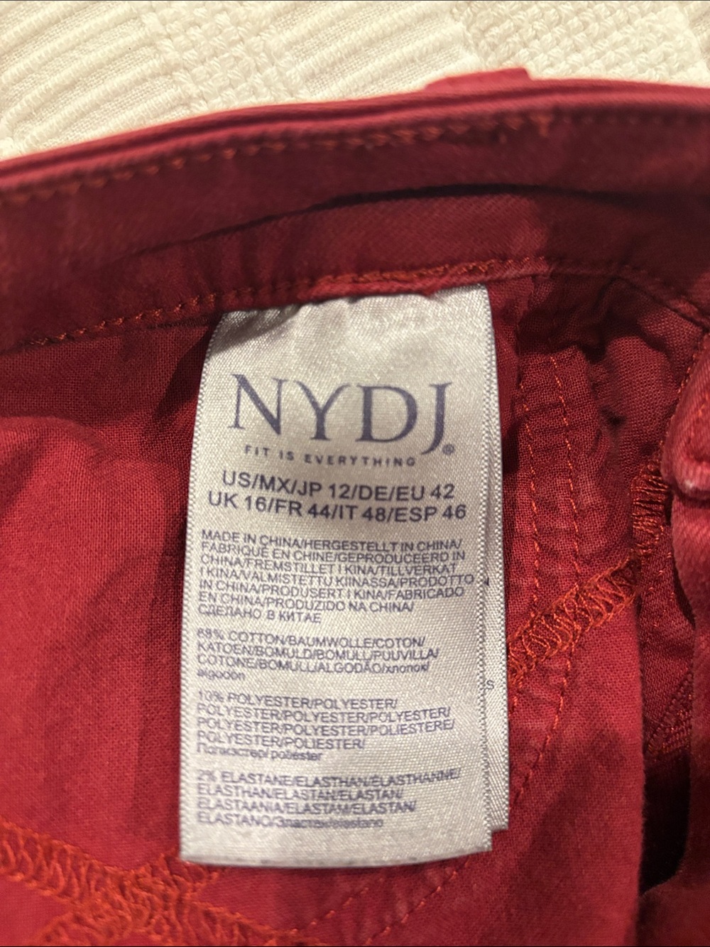 NYDJ Women’s Sherri Slim Straight Leg Jeans 12 - Picture 7 of 7